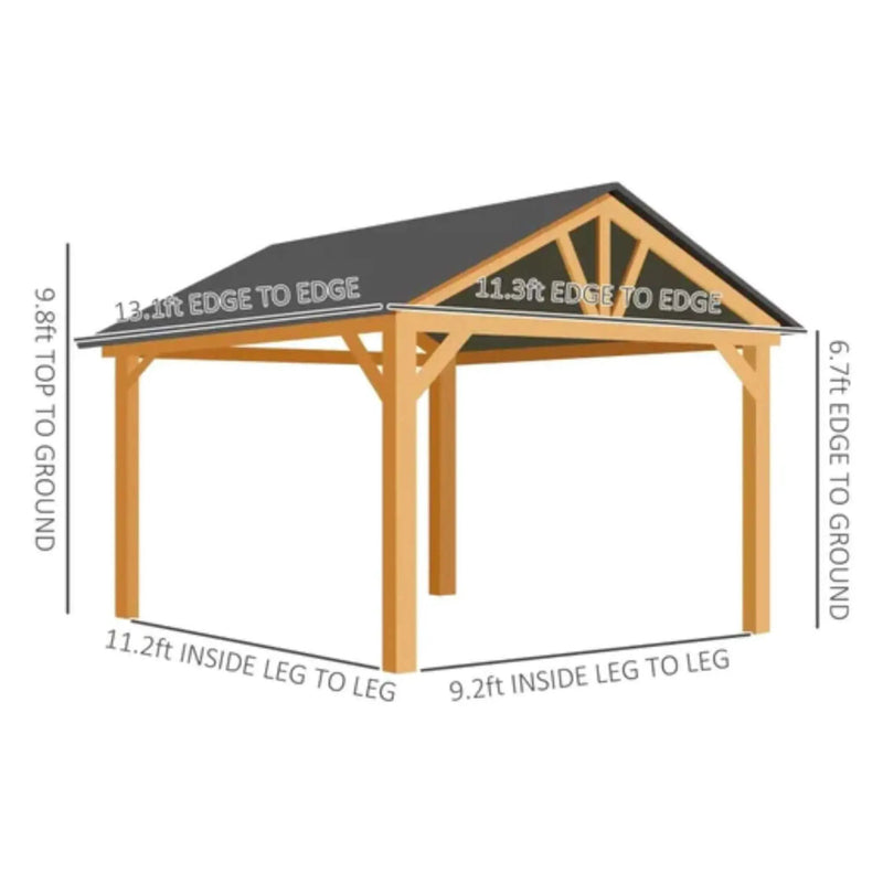 [09X11FT] Alora Premium Outdoor Hardtop Patio Backyard Gazebo (SAK86341) by SAKSBY WHOLESALE