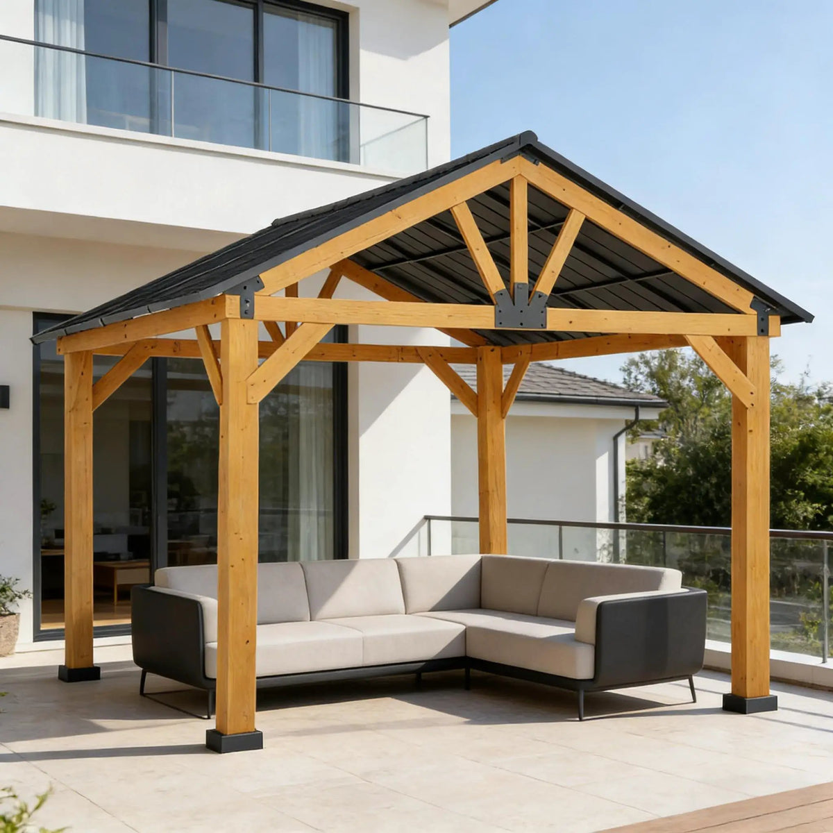 [09X11FT] Alora Premium Outdoor Hardtop Patio Backyard Gazebo (SAK86341) by SAKSBY WHOLESALE
