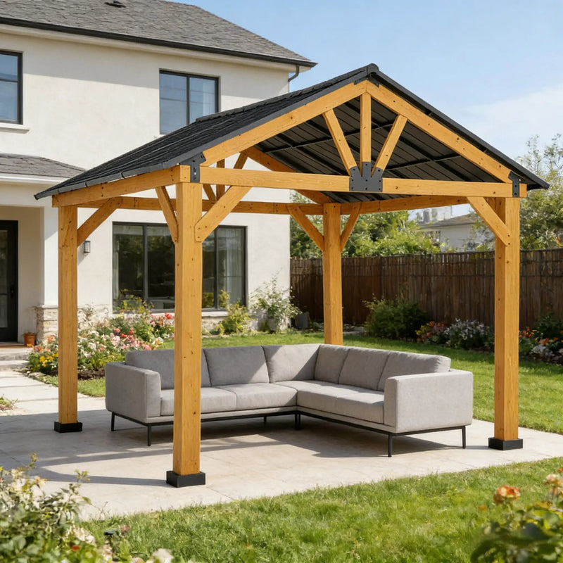 [09X11FT] Alora Premium Outdoor Hardtop Patio Backyard Gazebo (SAK86341) by SAKSBY WHOLESALE