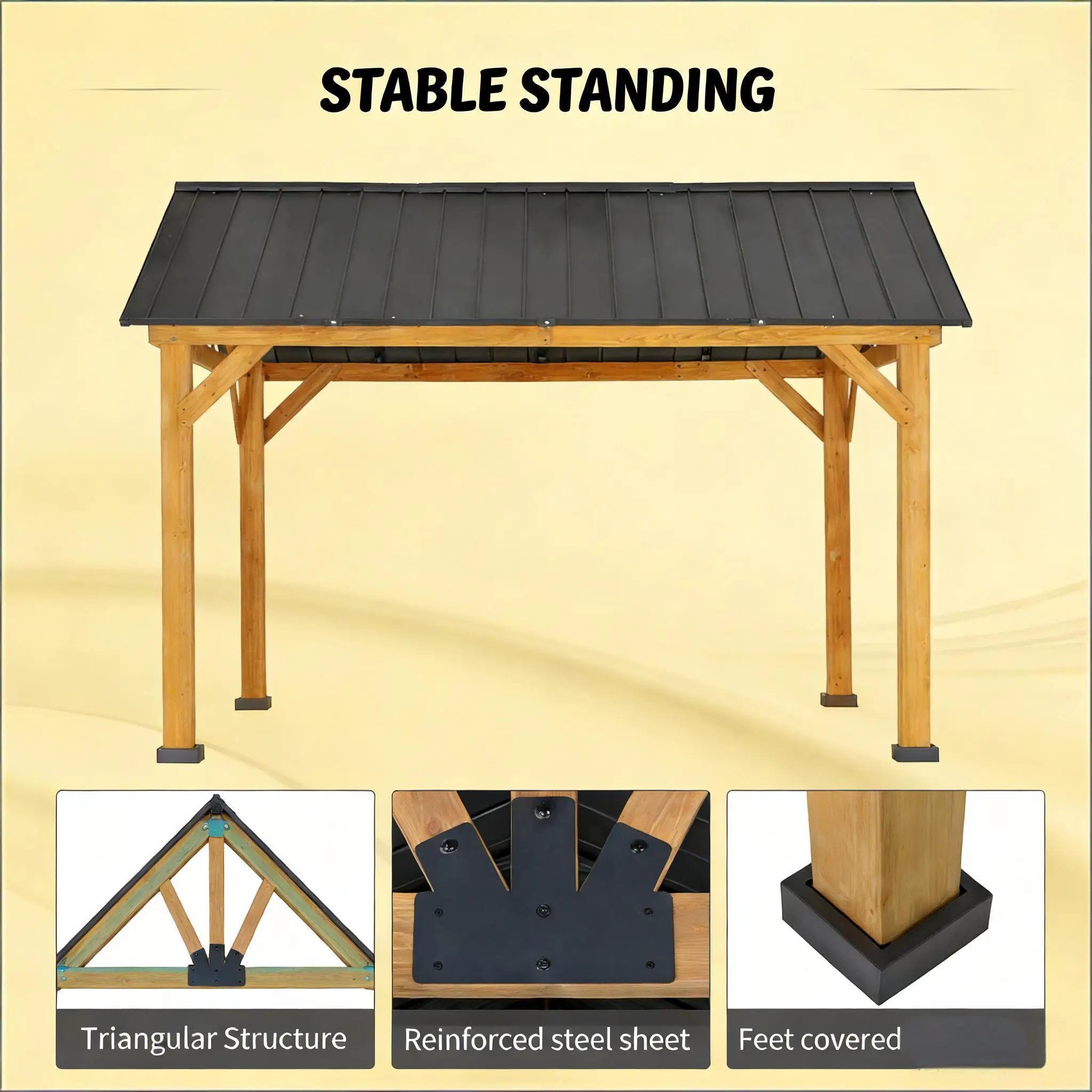 [09X11FT] Alora Premium Outdoor Hardtop Patio Backyard Gazebo (SAK86341) by SAKSBY WHOLESALE