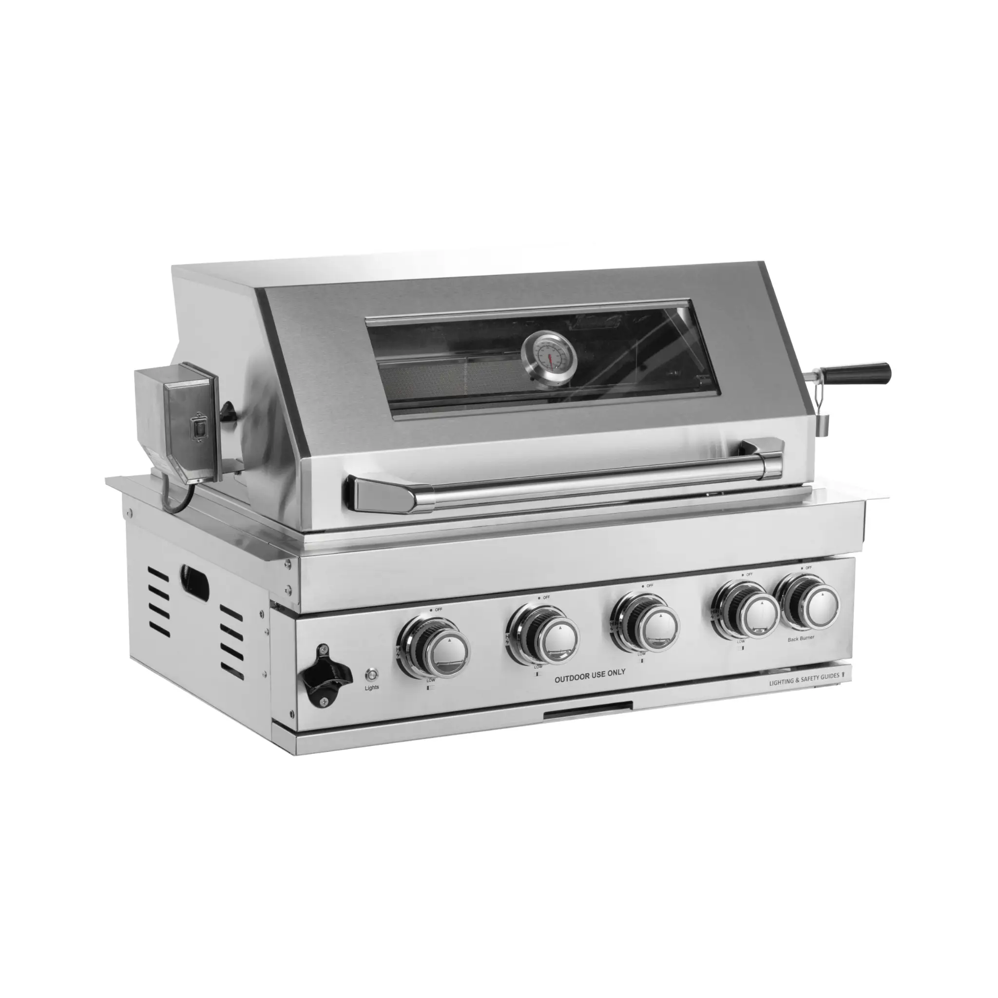 Premium Outdoor Kitchen With 32-Inch 60K BTU Built-In Stainless Steel LPG Gas Grill, Door And Drawer Combo And Stainless Steel Ice Box (SAK98661) by SAKSBY WHOLESALE