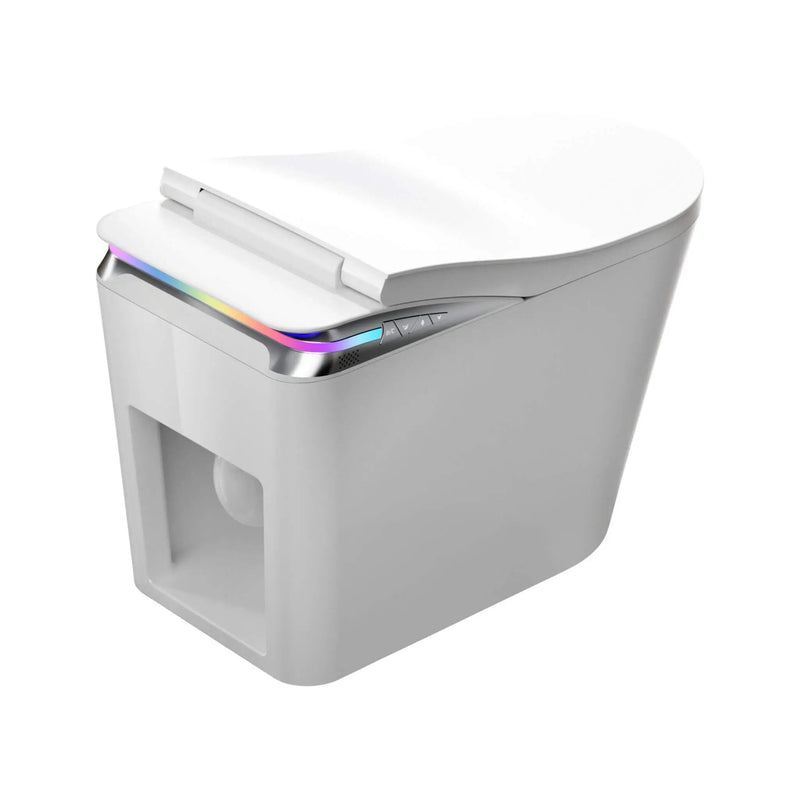 Premium Smart Auto Flush Toilet With Foot Sensor, Remote, Heated Seat And Night Light (SAK56378) by SAKSBY WHOLESALE