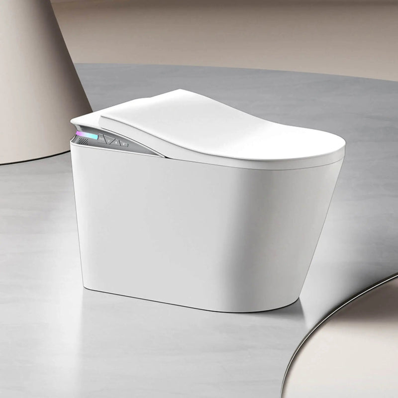 Premium Smart Auto Flush Toilet With Foot Sensor, Remote, Heated Seat And Night Light (SAK56378) by SAKSBY WHOLESALE