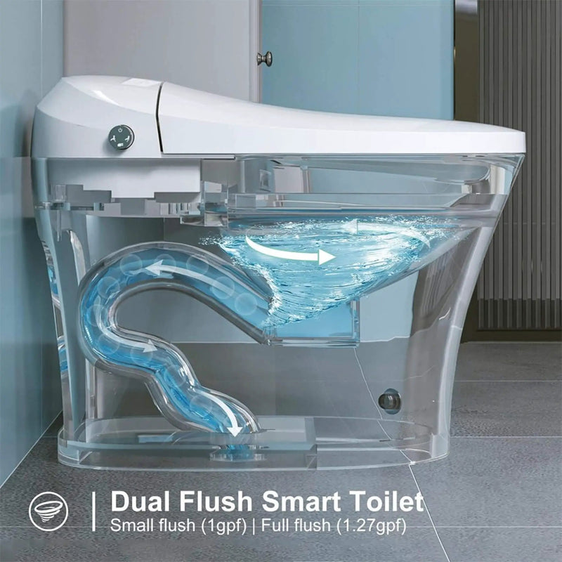 Premium Smart Heated Tankless Bidet Toilet With Dual Flush System (SAK10485) by SAKSBY WHOLESALE