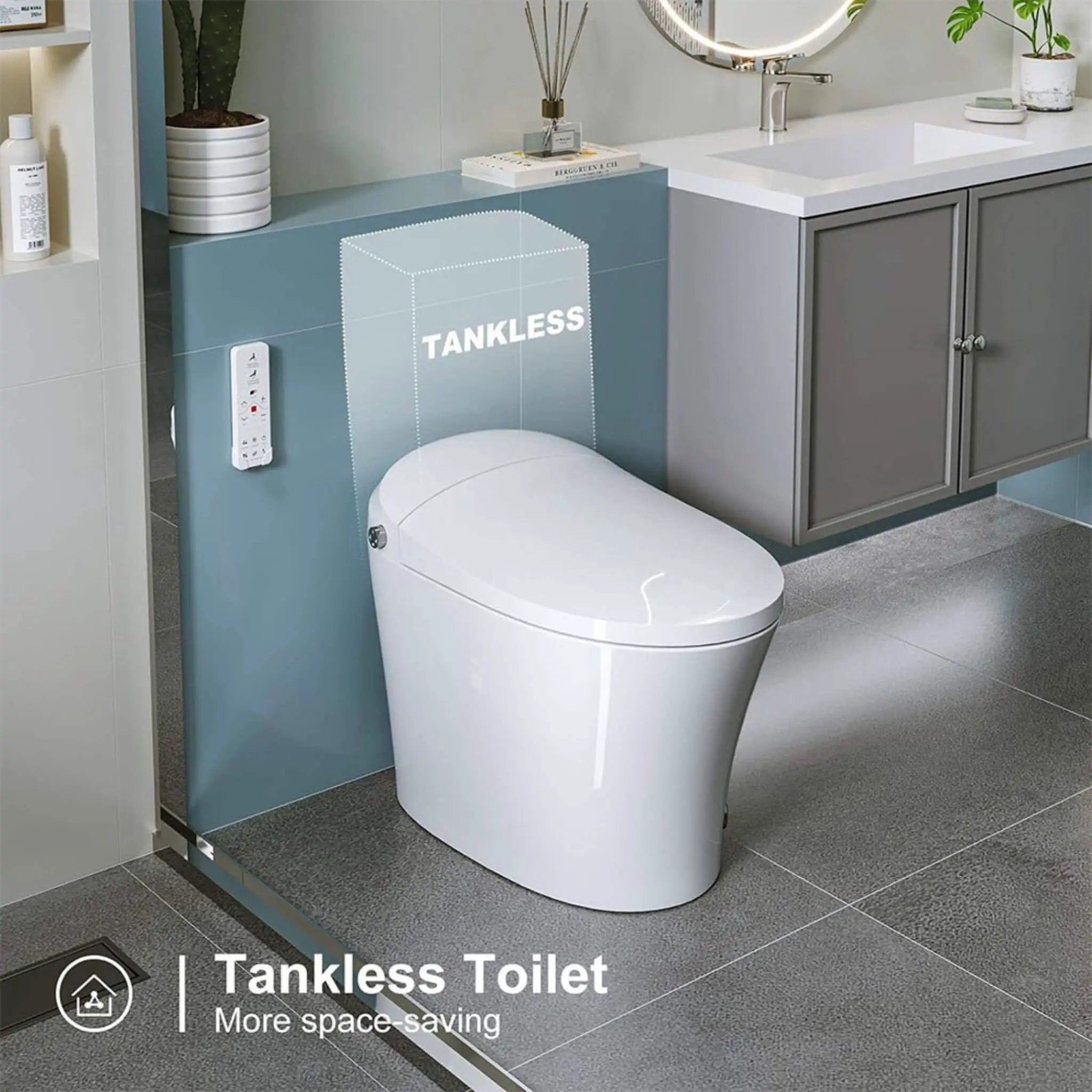 Premium Smart Heated Tankless Bidet Toilet With Dual Flush System (SAK10485) by SAKSBY WHOLESALE