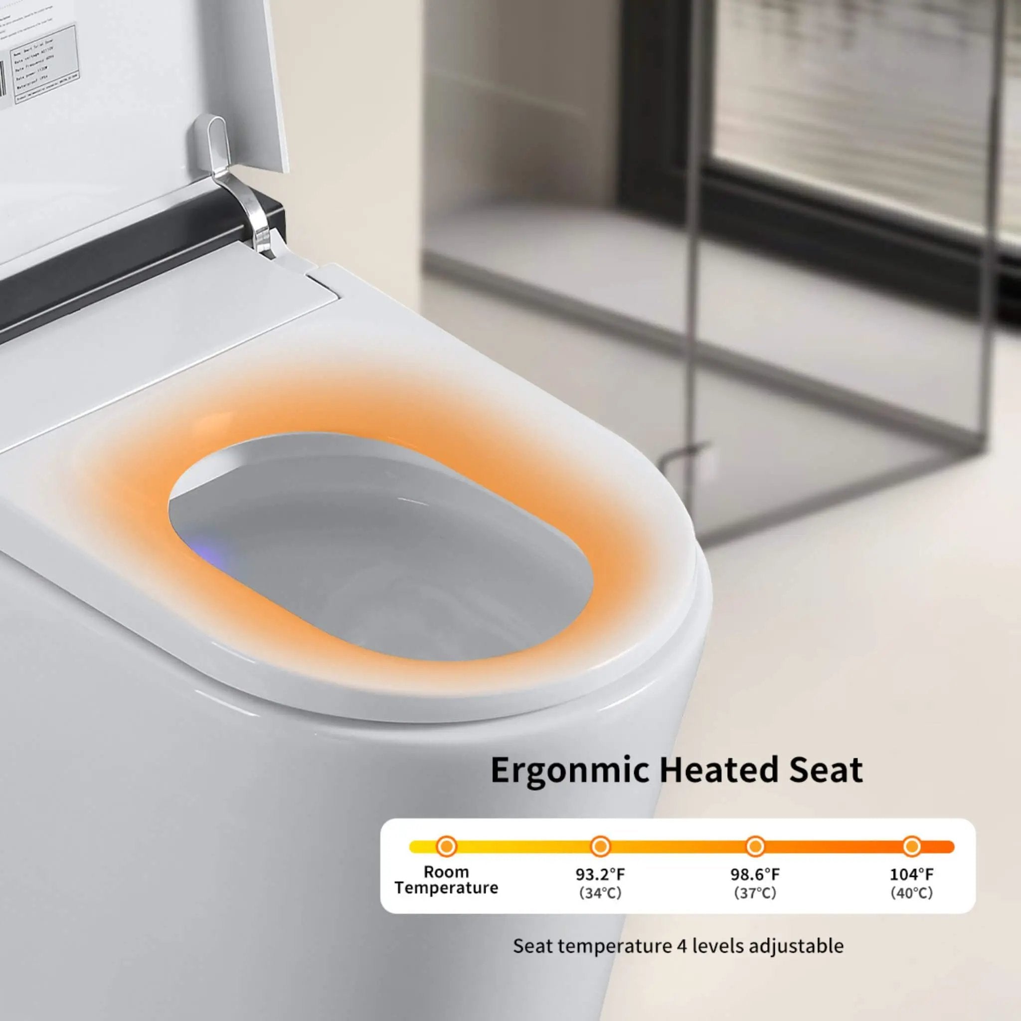 Nuvia Premium Smart Toilet With Bidet Seat LED Display & Night Light (SAK81465) by SAKSBY WHOLESALE