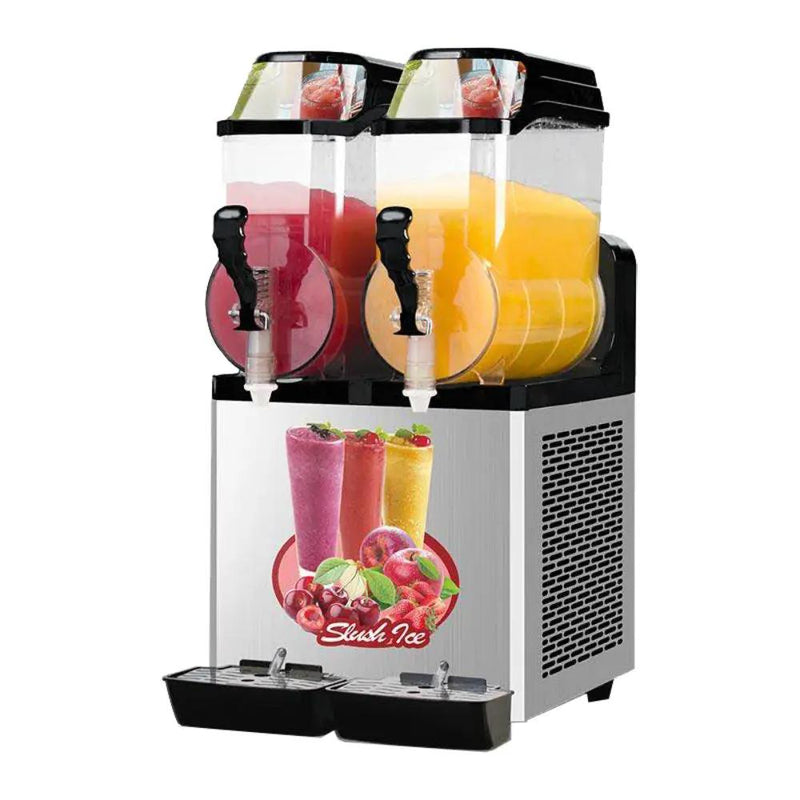 Premium Stainless Steel Margarita Frozen Drink Double Tank Slushy Maker Machine, 30L (SAK48253) by SAKSBY WHOLESALE
