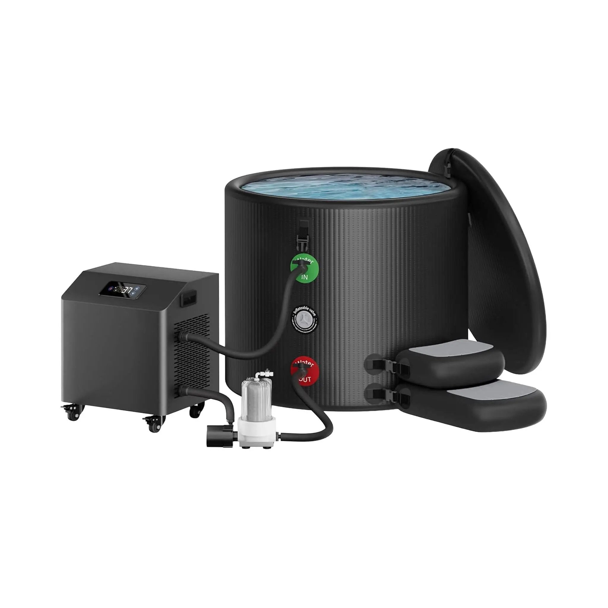 FCP Premium XL 120 Gal Cold Plunge Tub Kit With 1HP Chiller, Filter, And Pump (SAK92632) by SAKSBY WHOLESALE