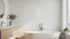 Blanco Real Glossy Chevron Ceramic Tiles 2x6