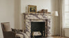 Calacatta Viola Marble Fluted Fireplace Mantel Polished (L)70" (H)52" (D)7"