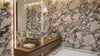 Calacatta Viola Marble Wall-mounted Natural Stone Rectangular Sink (W)12" (L)18" (H)7"