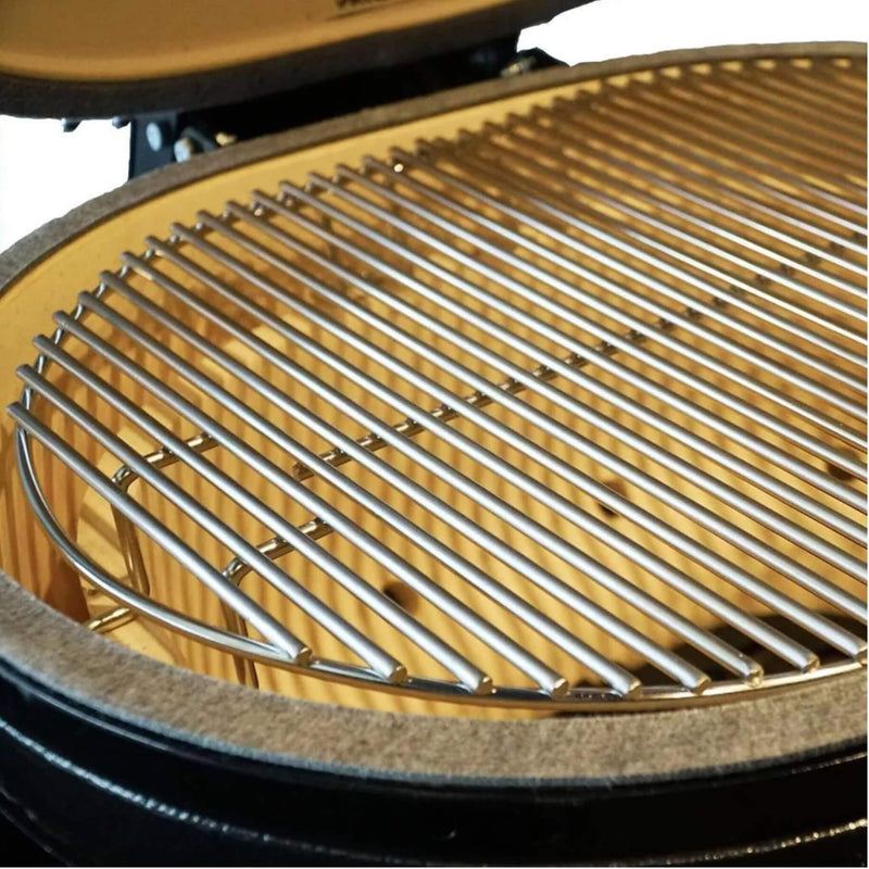 Primo Oval Large 300 All-In-One Ceramic Kamado Grill W/ Cradle, Side Shelves & Stainless Steel Grates [PGCLGC] (SAK21293) by SAKSBY WHOLESALE