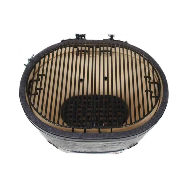 Primo Oval Large 300 Ceramic Kamado BBQ Grill W/ Stainless Steel Grates [PGCLGH] (SAK14871) by SAKSBY WHOLESALE