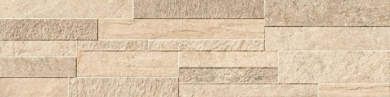 Veneer World Pro Ledgestone Alpine Desert Corner Quartz Look Porcelain Moldings 5.75x24 by landmarkceramics