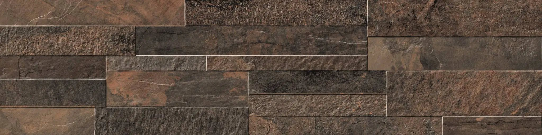 Veneer World Pro Ledgestone Canyon Rock Slate Look Porcelain Accent Tiles 6x24 by landmarkceramics