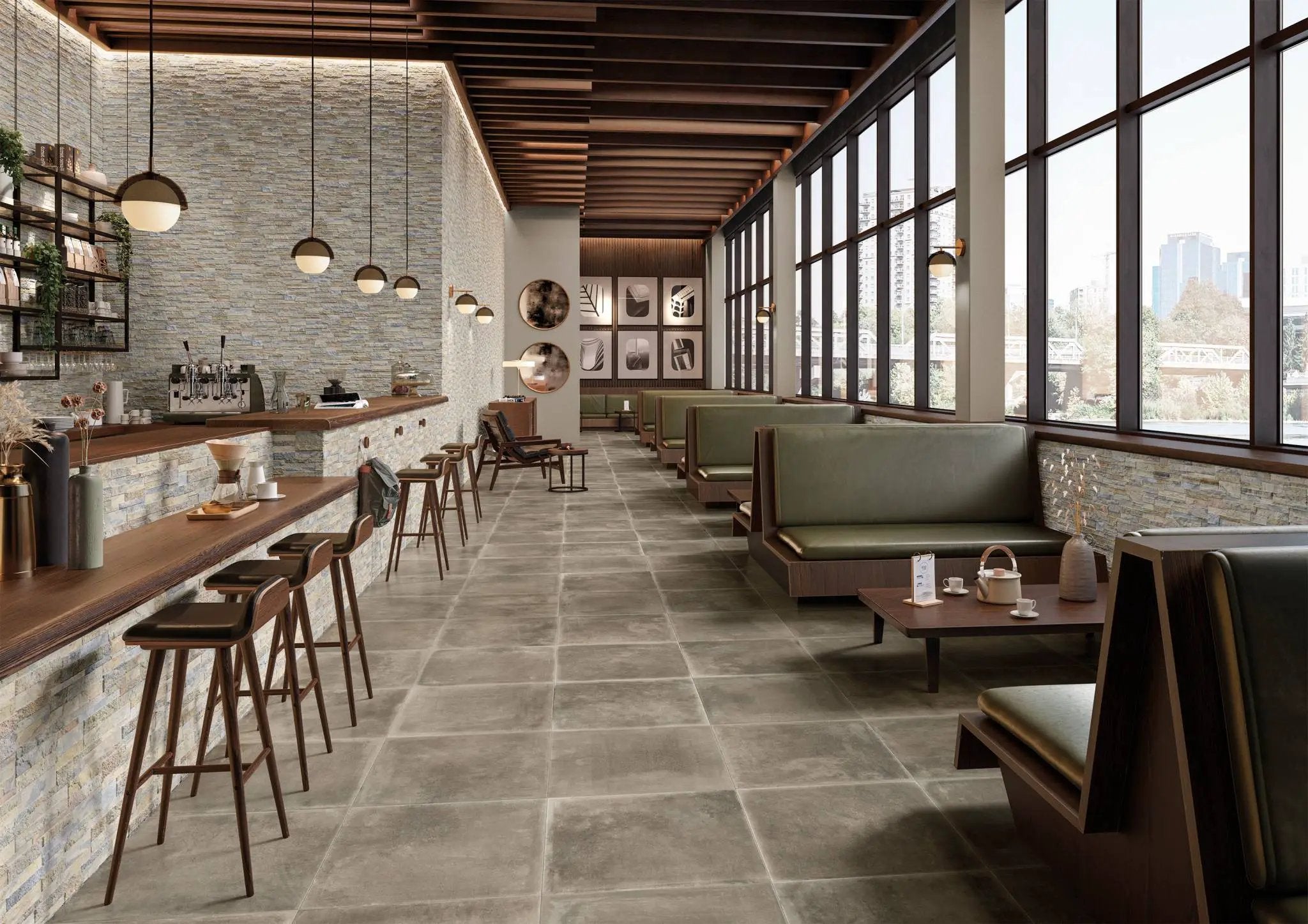 Veneer World Pro Ledgestone Ridge Beige Slate Look Porcelain Accent Tiles 6x24 by landmarkceramics