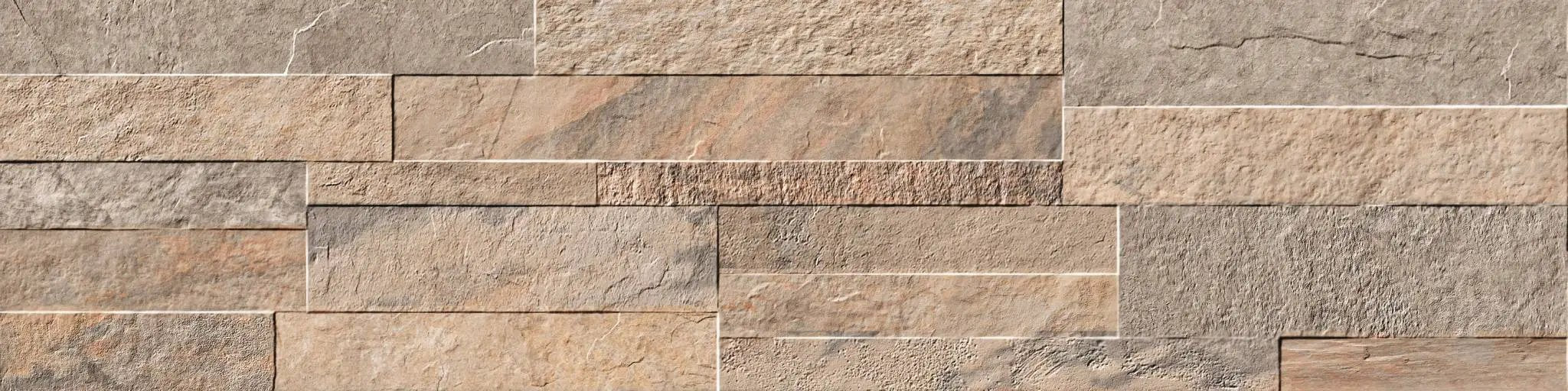 Veneer World Pro Ledgestone Ridge Beige Slate Look Porcelain Accent Tiles 6x24 by landmarkceramics