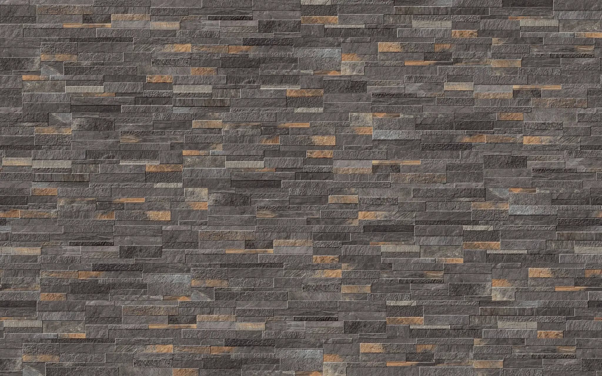 Veneer World Pro Ledgestone Ridge Black Slate Look Porcelain Accent Tiles 6x24 by landmarkceramics