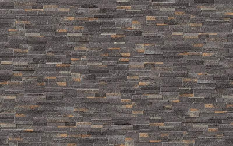 Veneer World Pro Ledgestone Ridge Black Corner Quartz Look Porcelain Moldings 5.75x24 by landmarkceramics