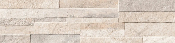 Veneer World Pro Ledgestone Ridge White Smart-corner Quartz Look Porcelain Moldings 5.75x24