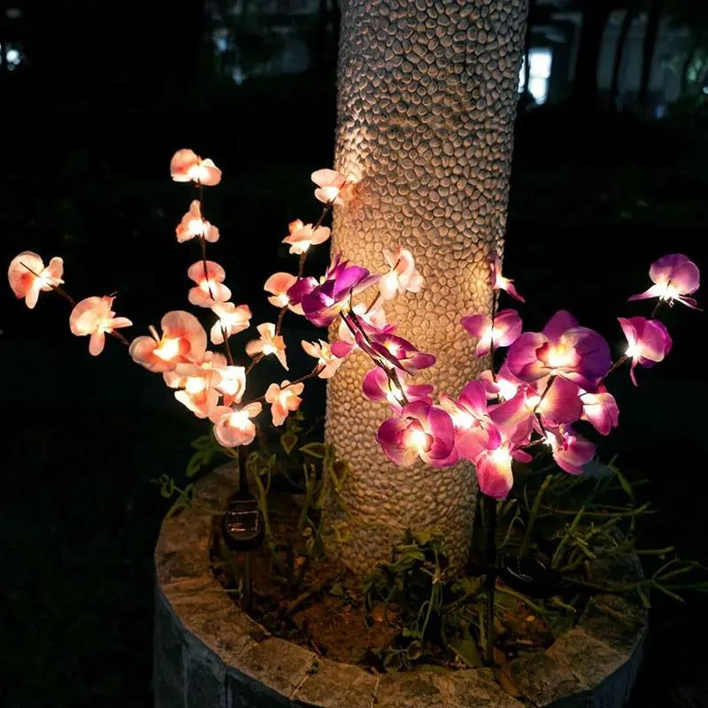 2 Pack Solar Orchid Flower Lights -40 Flowers by Outdoor Solar Outlet