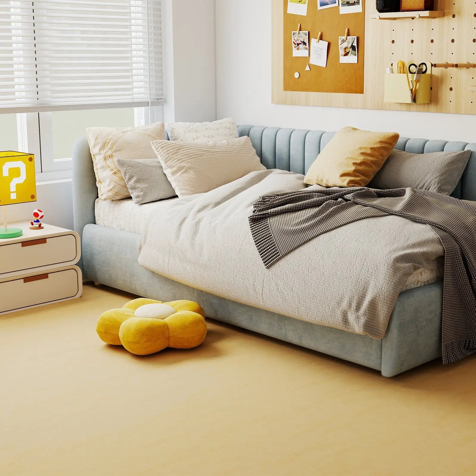 25 Pack-100 Sq.Ft. Foam Floor Tiles Interlocking Carpet Tiles with Edge Borders by DirectDeals