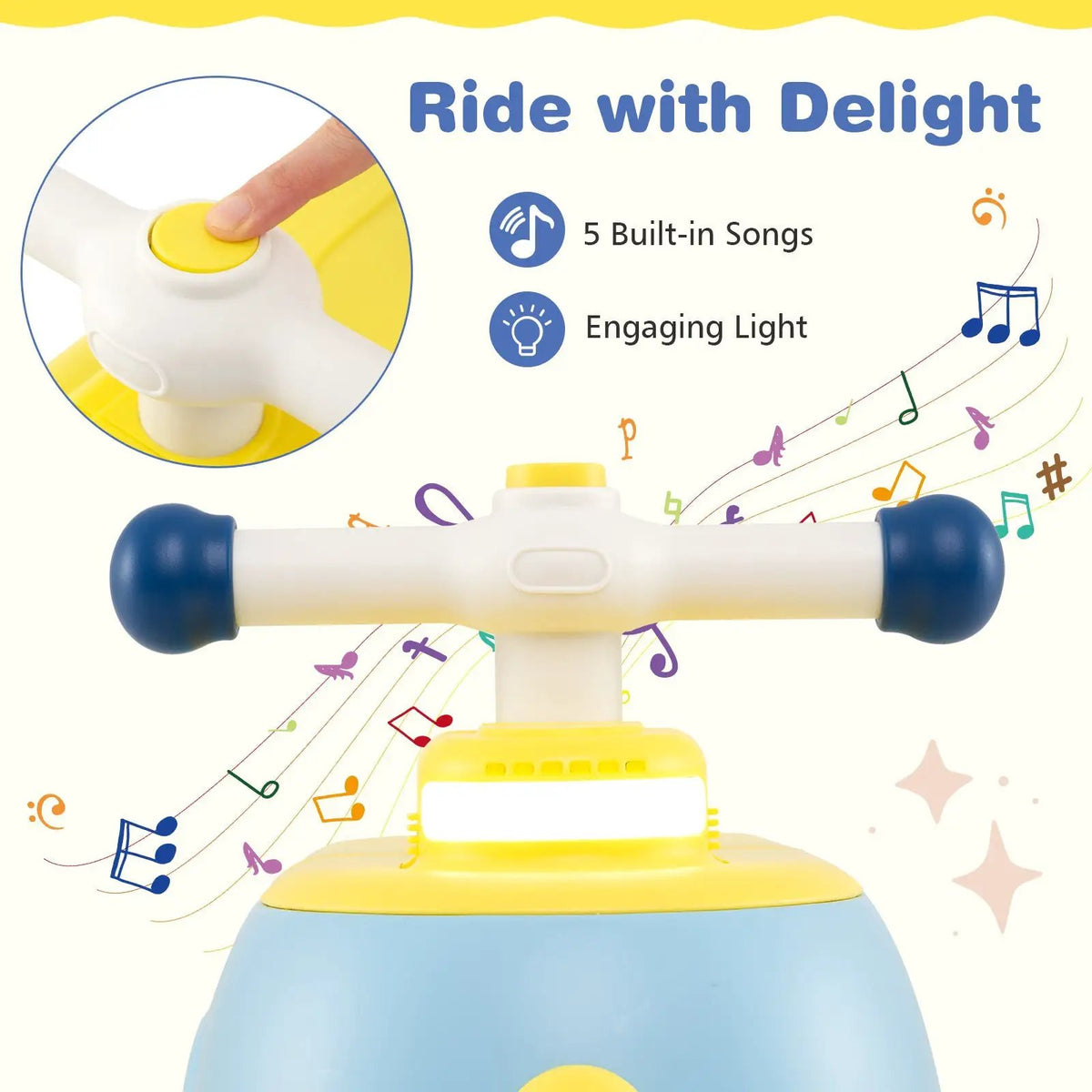 Toddler Ride on Toy with Trailer and Light Music, photo 14 of 16