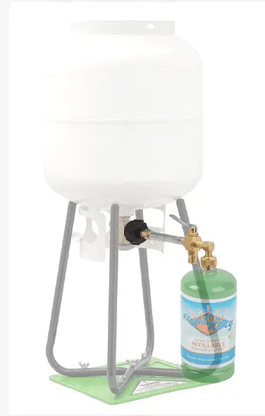 Propane Fitting Adapter Valve for 1LB Refillable Tank Cylinders by Flame King Products