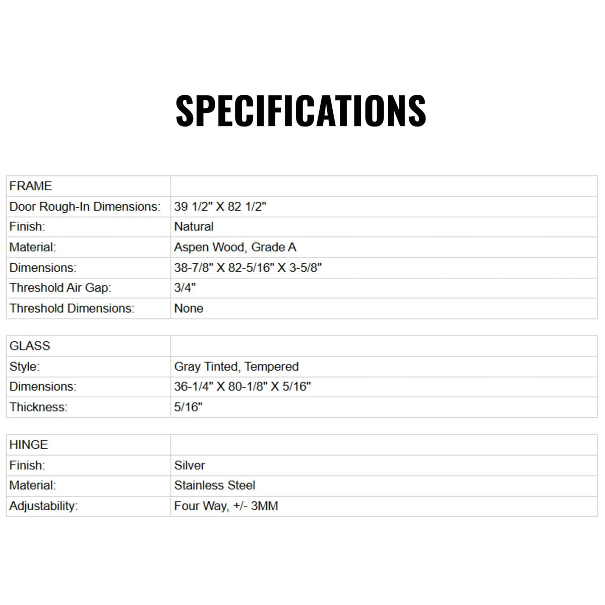 Prosaunas 36X81-Inch Aspen Prehung ADA Tinted Glass Sauna Door (SAK17952) by SAKSBY WHOLESALE