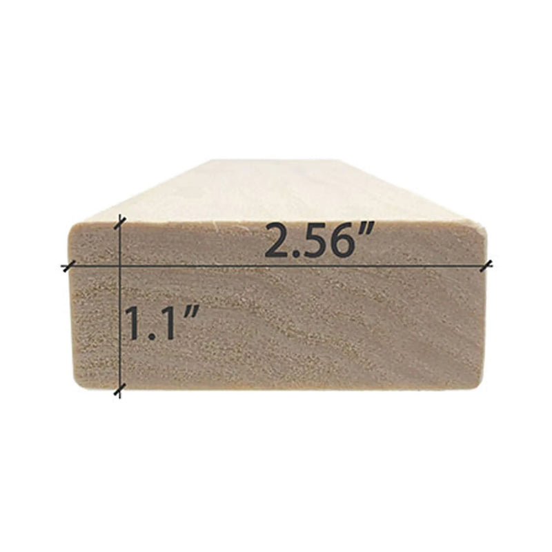 Prosaunas Aspen 2X3 S4SEE SHP Sauna Bench Wood With Smooth 4 Sides Eased Edges [Untreated] (SAK47682) by SAKSBY WHOLESALE