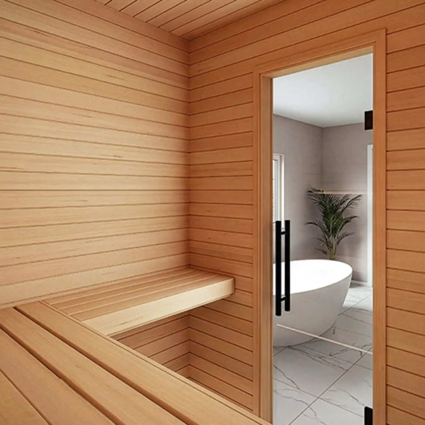 Prosaunas Hemlock 1/2X4 Vertical Grain T&G V2E Sauna Wall Wood [WOOD735] (SAK64039) by SAKSBY WHOLESALE