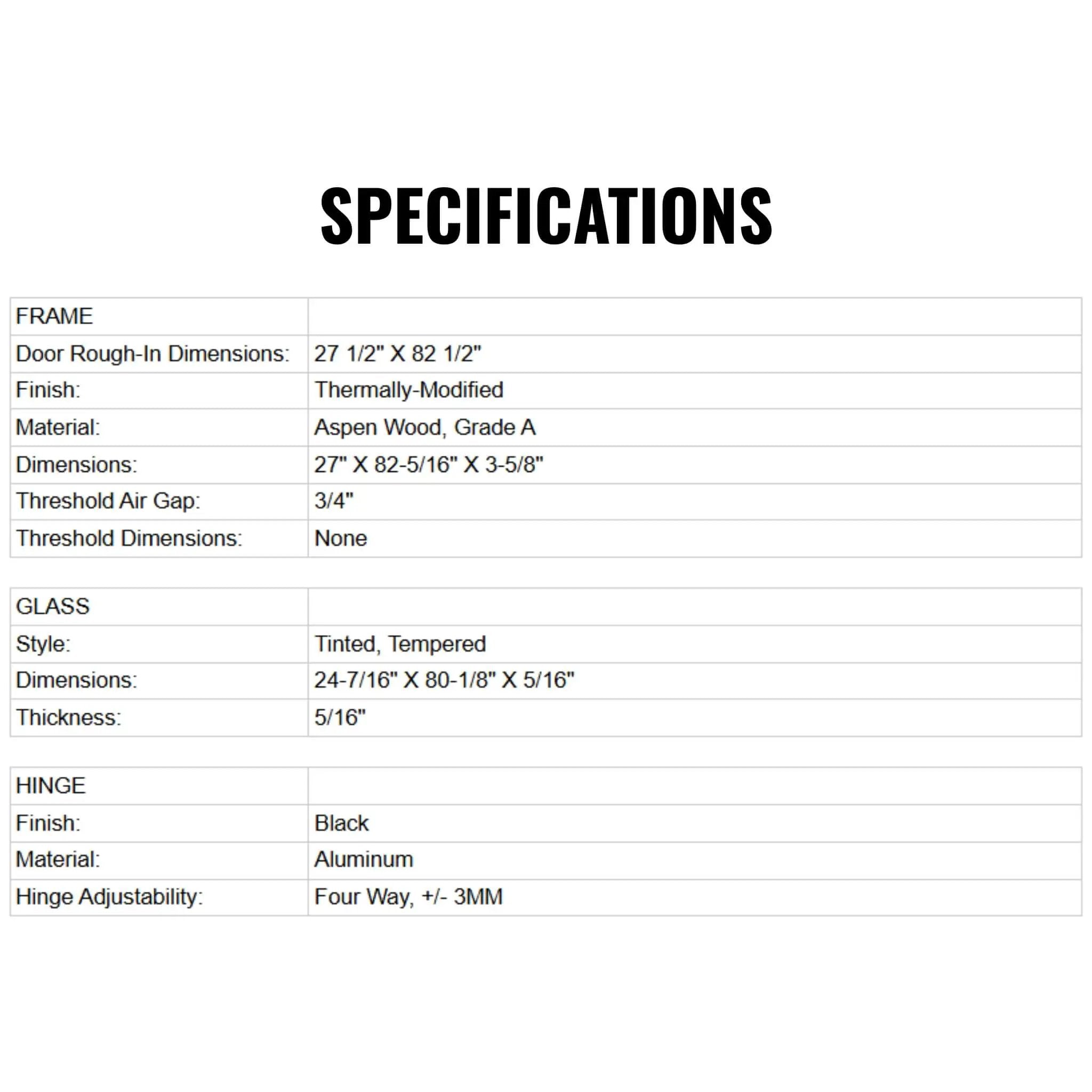 Prosaunas 24X81-Inch Thermo-Aspen Prehung Tinted Glass Sauna Door (SAK81345) by SAKSBY WHOLESALE