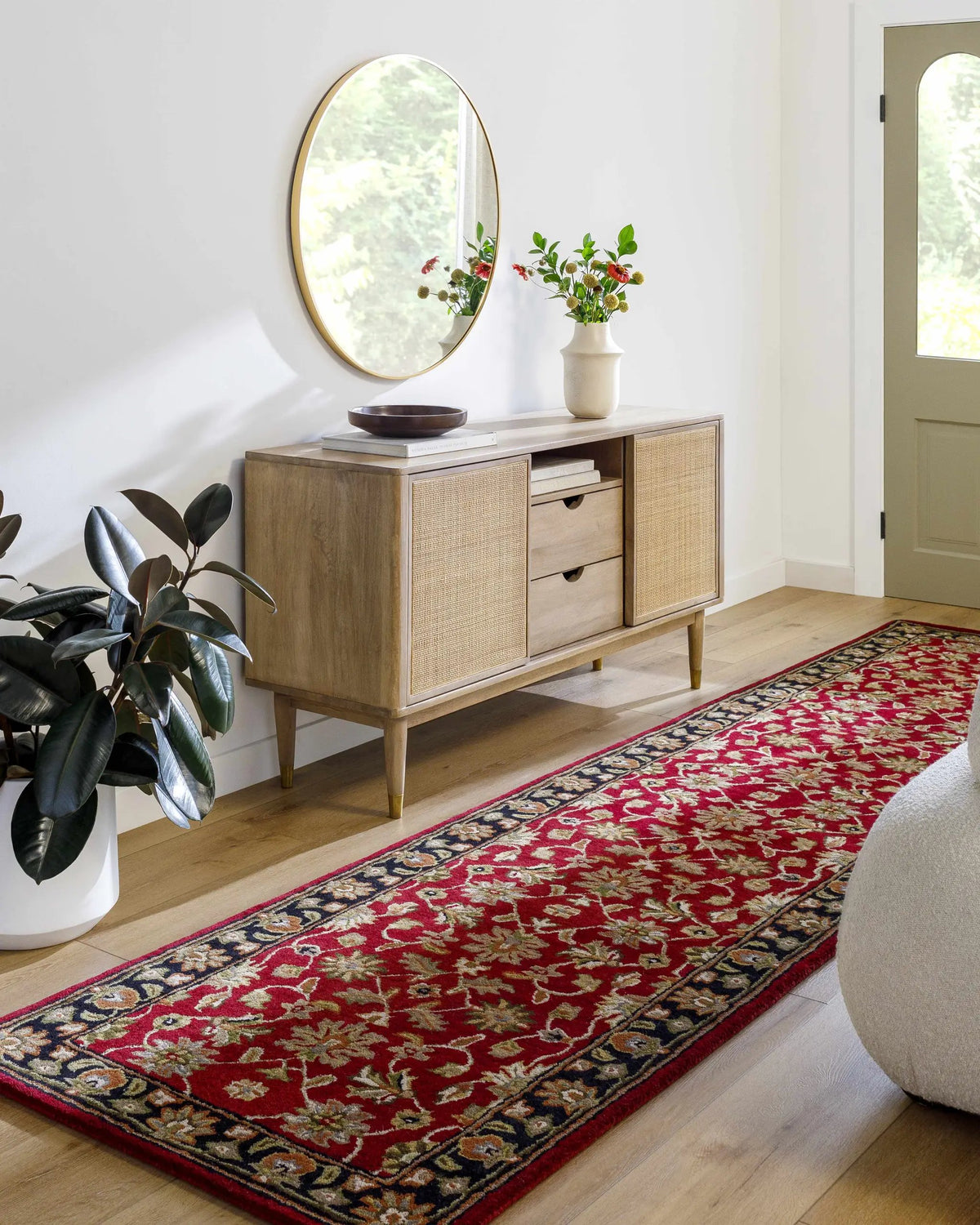 Porthcawl Wool Area Rug, installed in a room 3