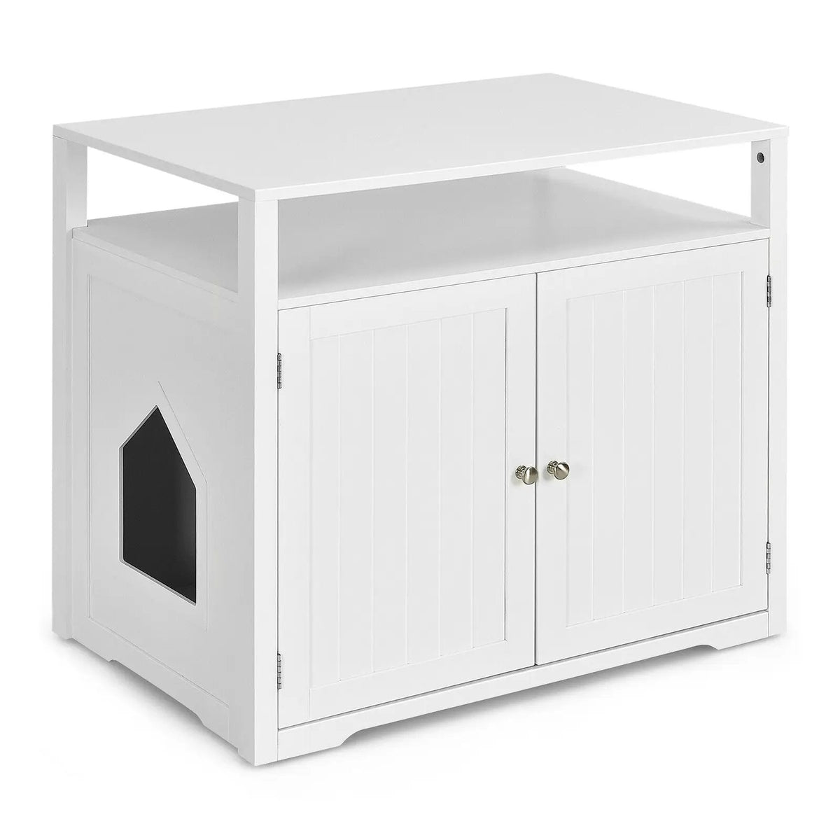 Wooden Cat Litter Box Enclosure Hidden Cat Washroom with Storage Layer, photo 10 of 10