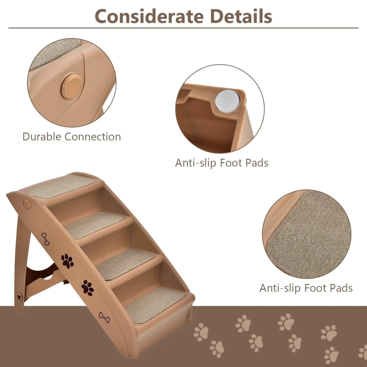 Collapsible Plastic Pet Stairs 4 Step Ladder for Small Dog and Cats, photo 14 of 24