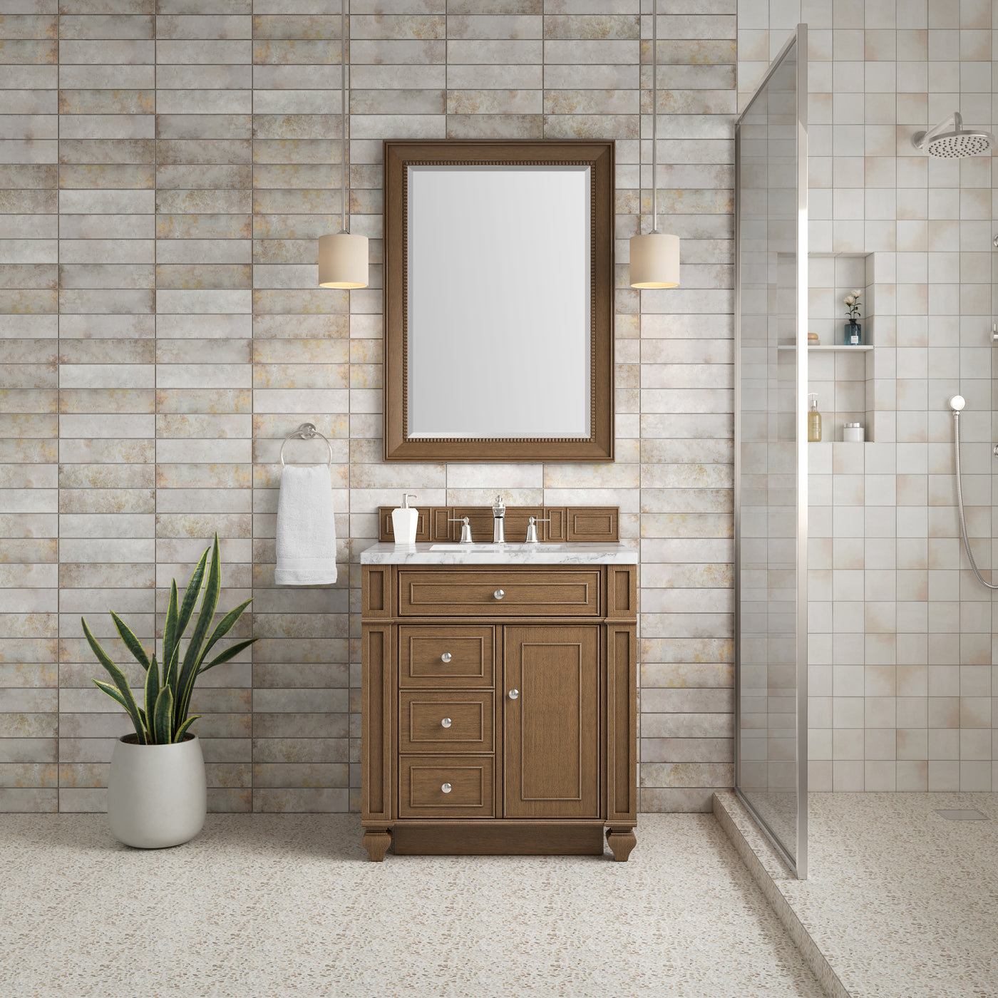 James Martin Bristol 30" Single Bathroom Vanity, Saddle Brown, view 36