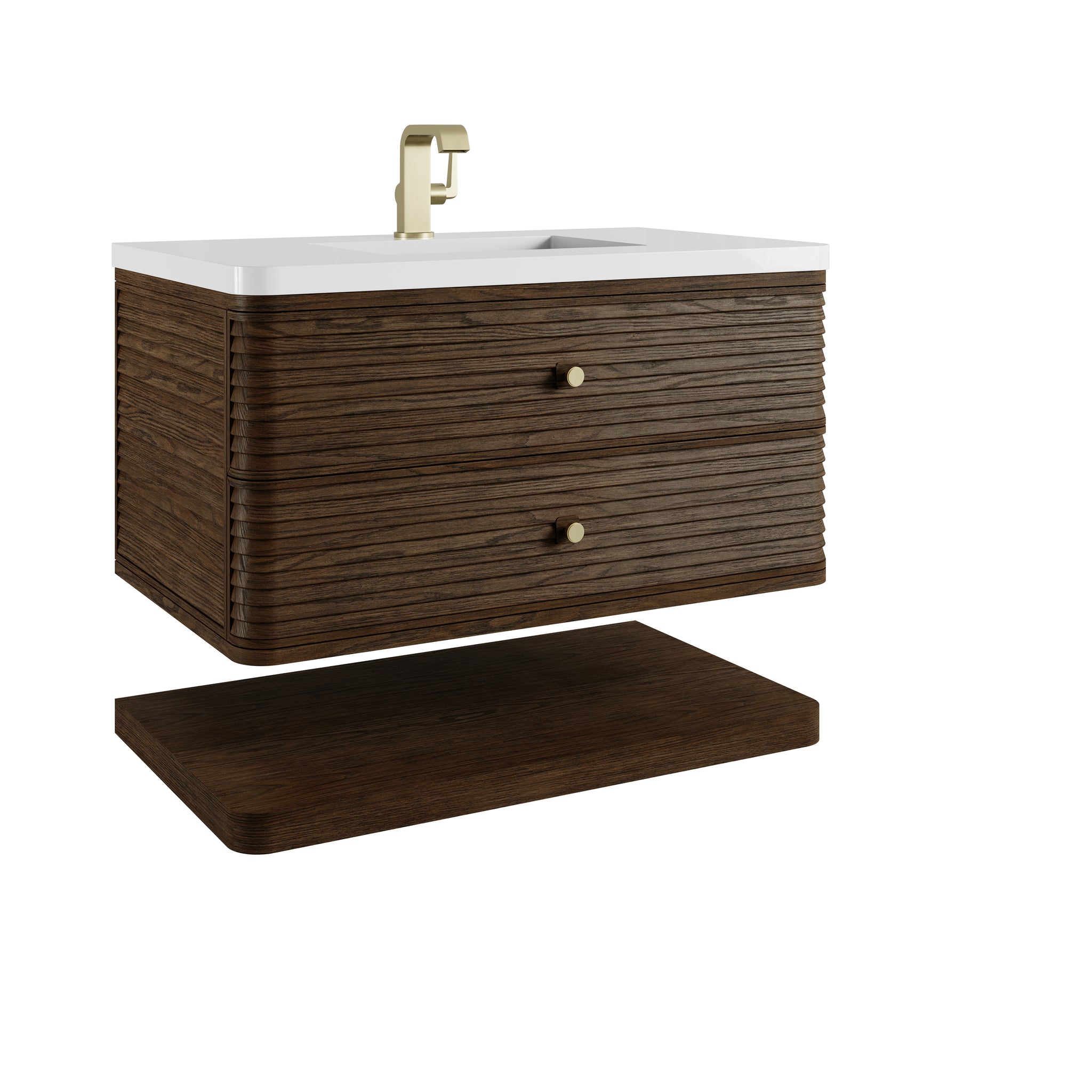 James Martin Allamari 36" Floating Single Bathroom Vanity, Sable, view 27