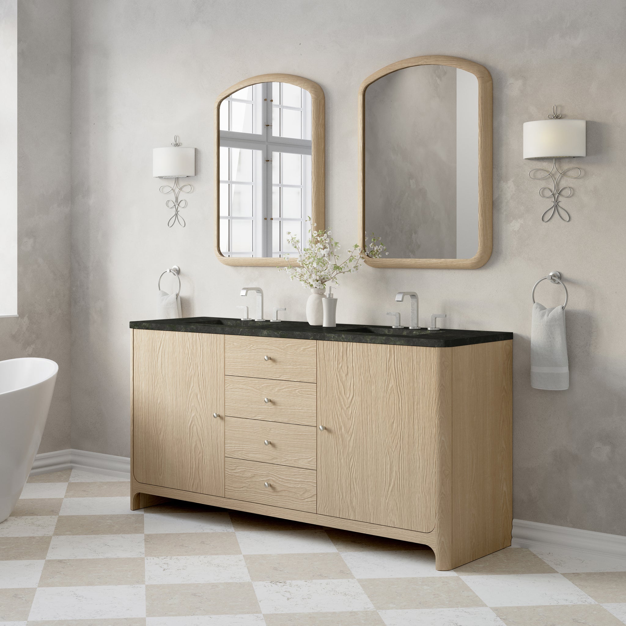 James Martin Gracyn 72" Double Bathroom Vanity, Coastal Driftwood, view 33