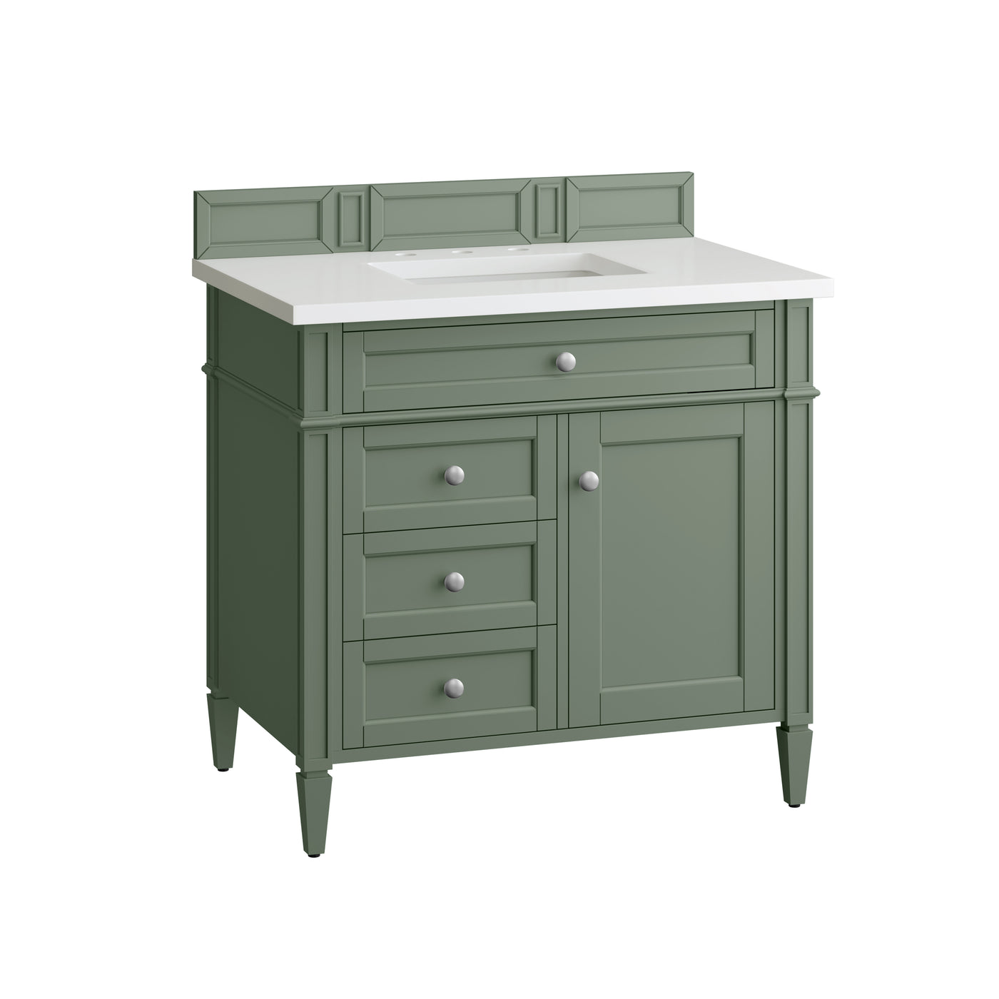 James Martin Brittany 36" Single Bathroom Vanity, Smokey Celadon, view 18