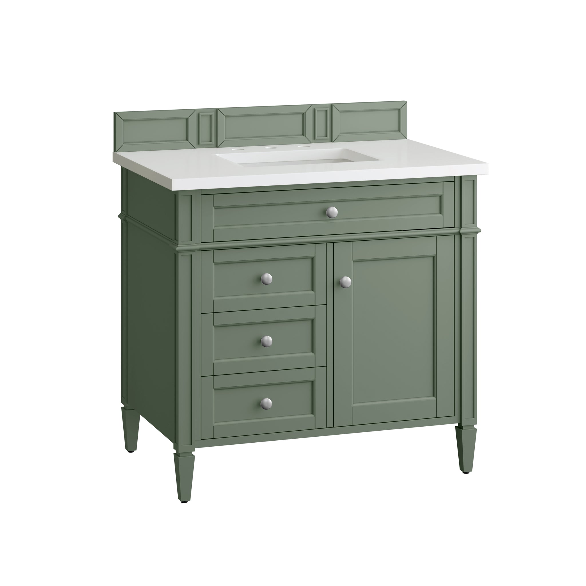James Martin Brittany 36" Single Bathroom Vanity, Smokey Celadon, view 18