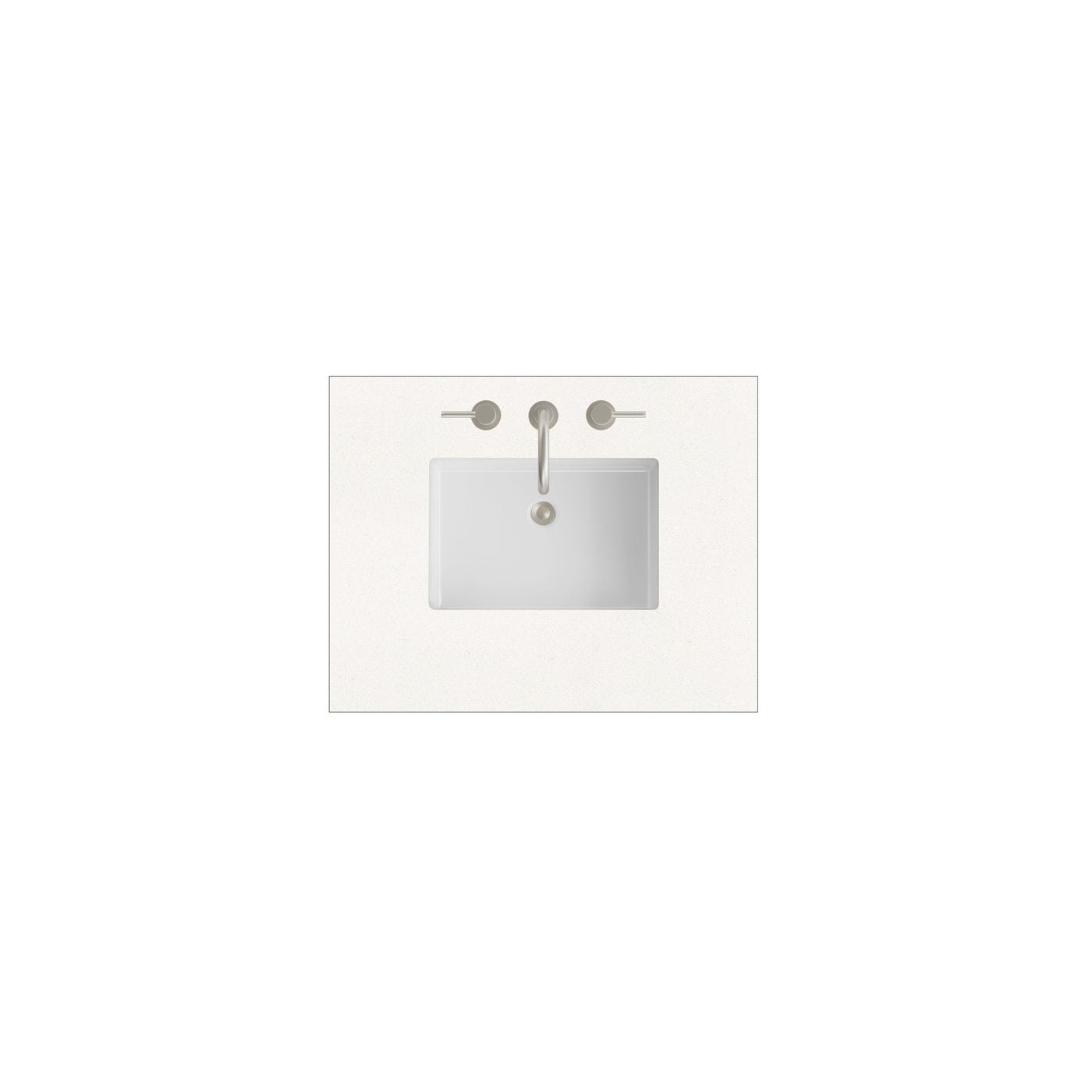James Martin 30" Single Vanity Top with White Zeus countertop