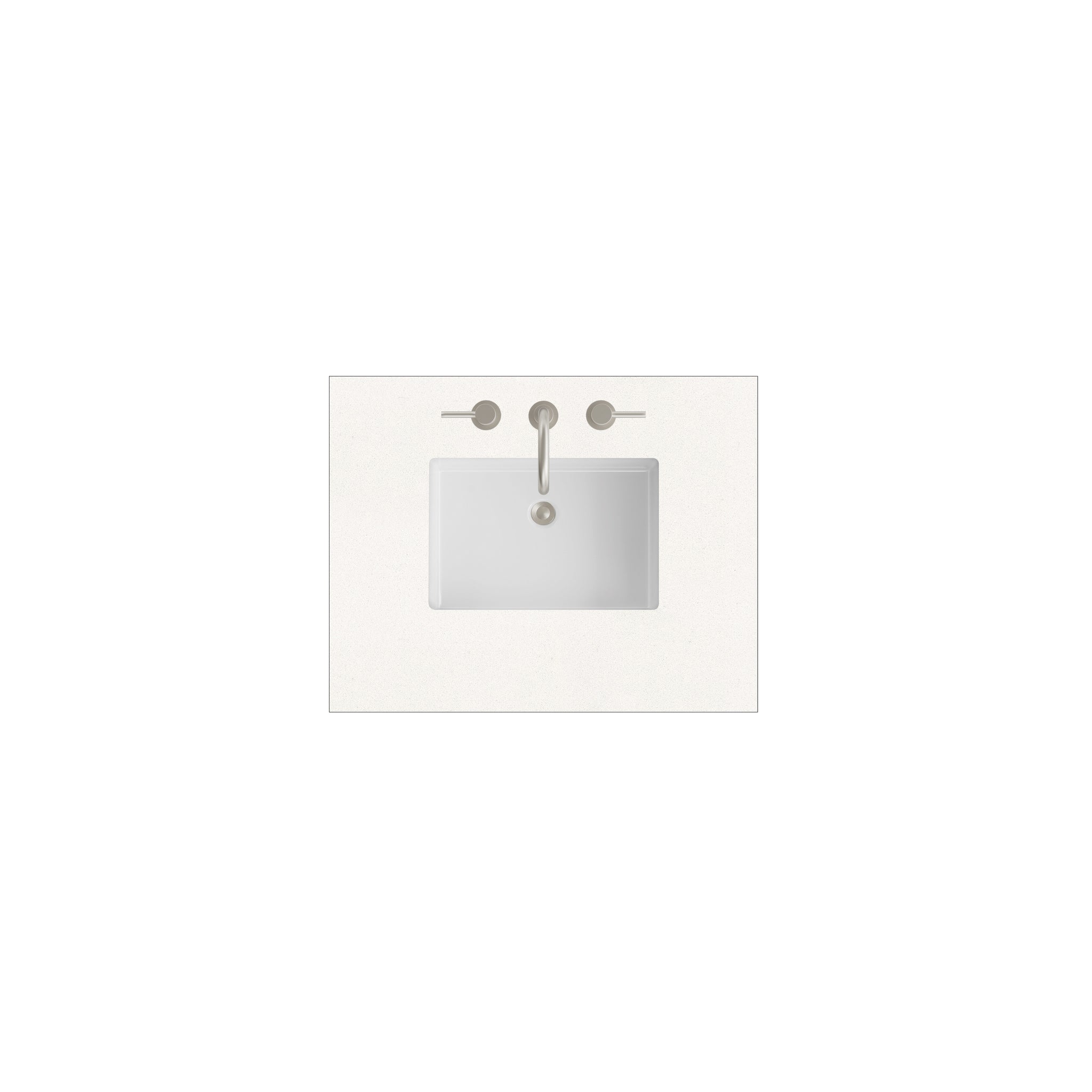 James Martin 30" Single Vanity Top with White Zeus countertop