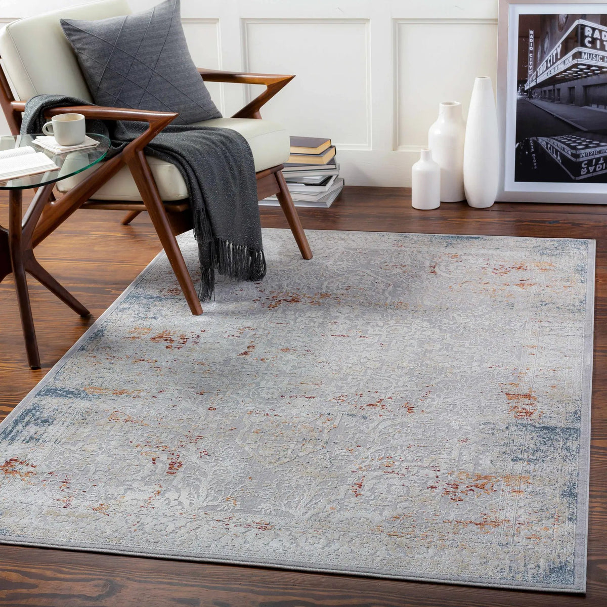 Petersburgh Textured Luxe Area Rug - Clearance, installed in a room