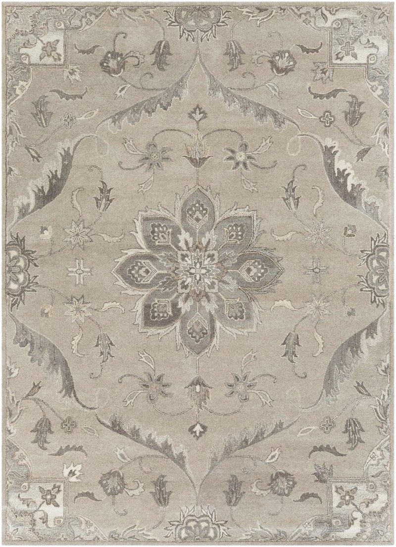 Peterstown Beige Wool Rug by Boutique Rugs