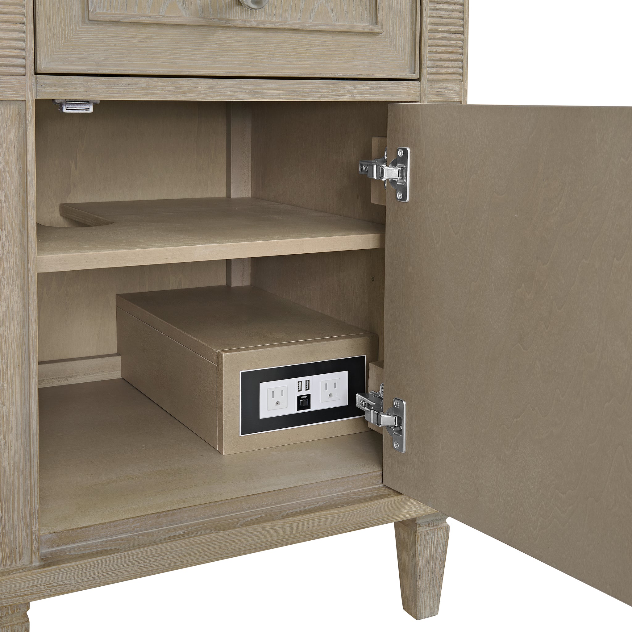 James Martin Lorelai 60" Double Bathroom Vanity, Whitewashed Oak, view 25