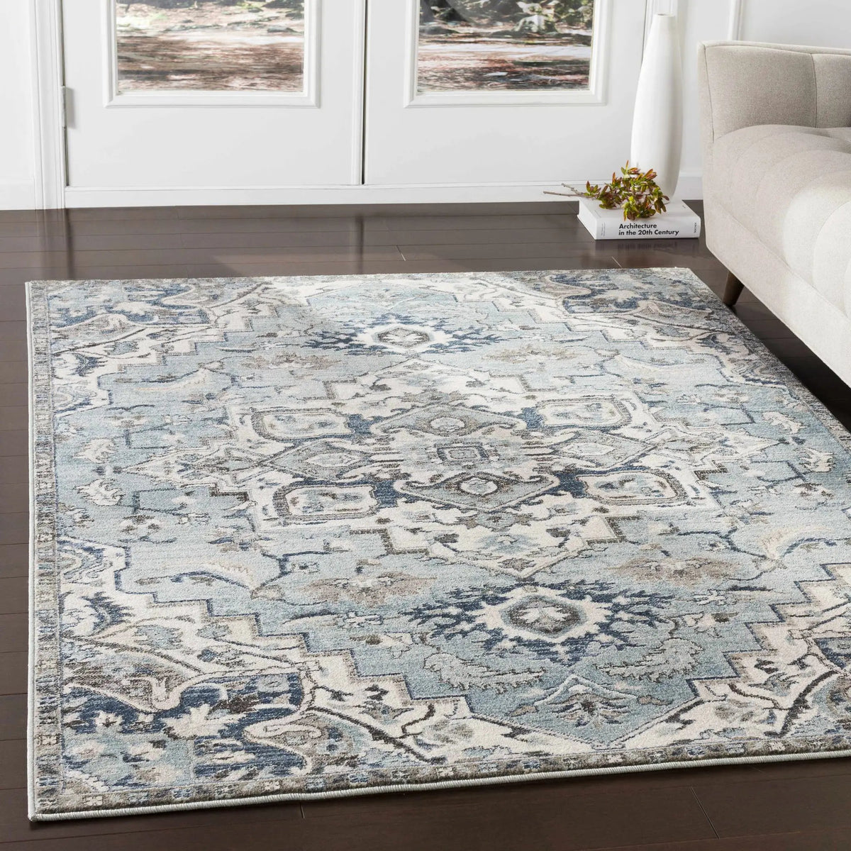 Pukwana Area Rug, installed in a room
