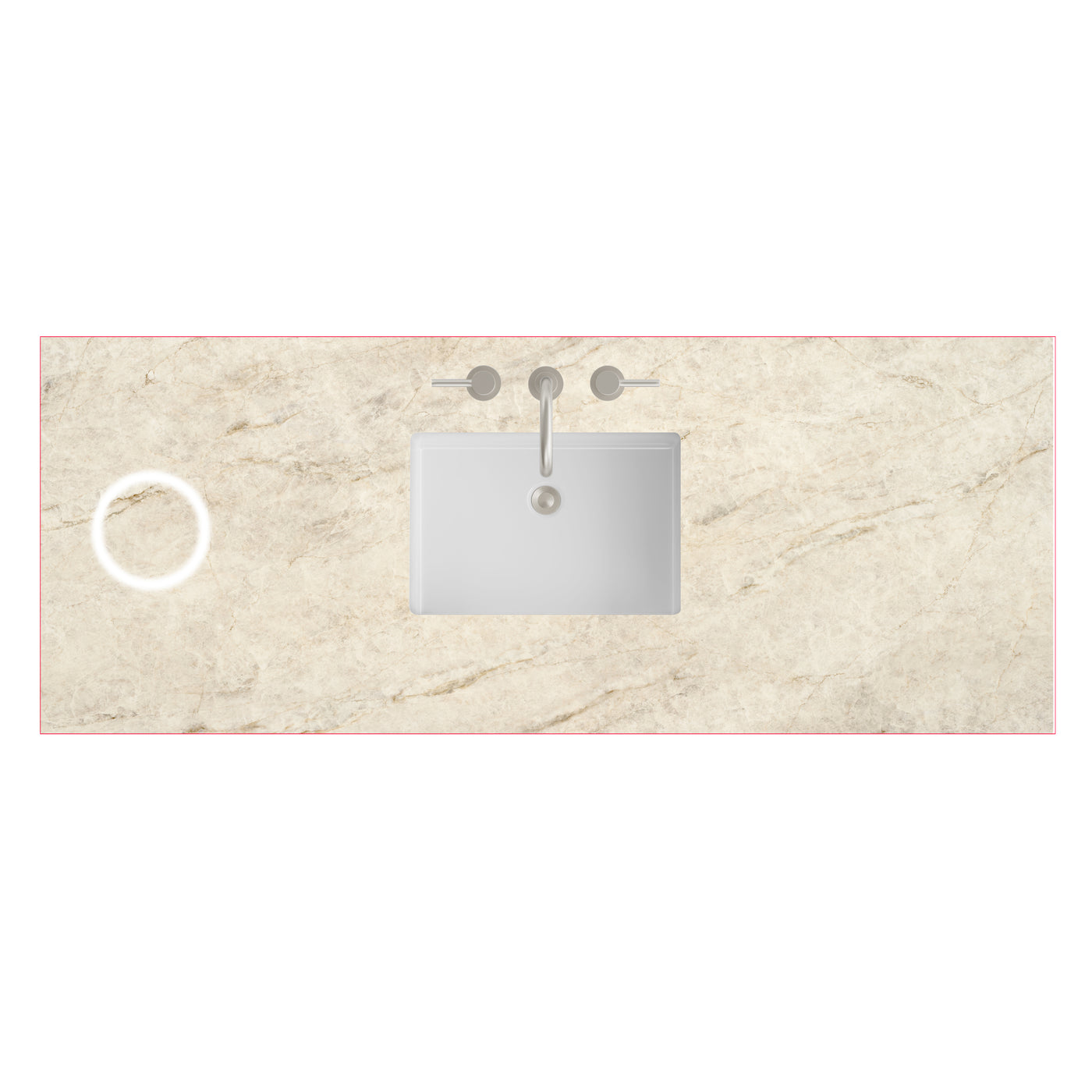 James Martin 60" Single Vanity Top with Tajnar (FreePower) countertop