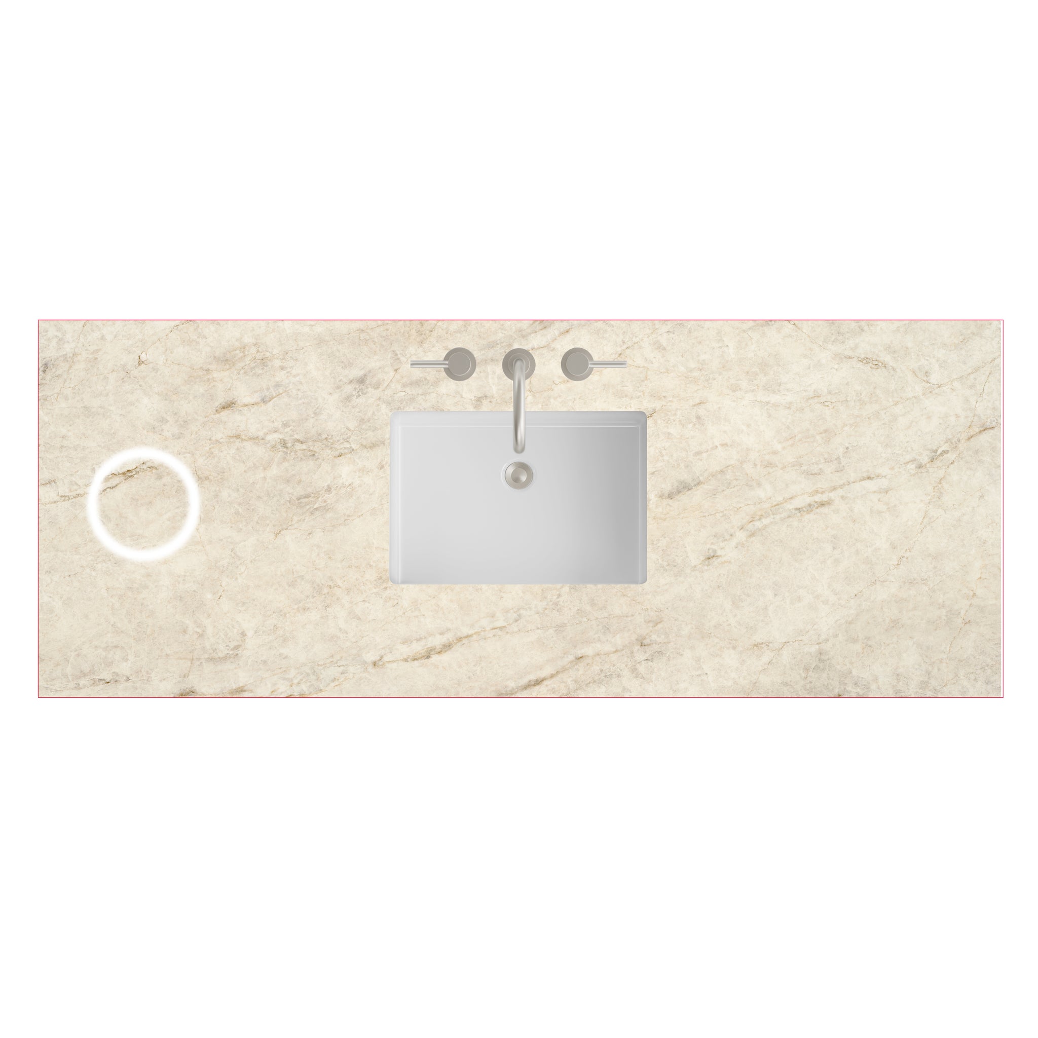James Martin 60" Single Vanity Top with Tajnar (FreePower) countertop