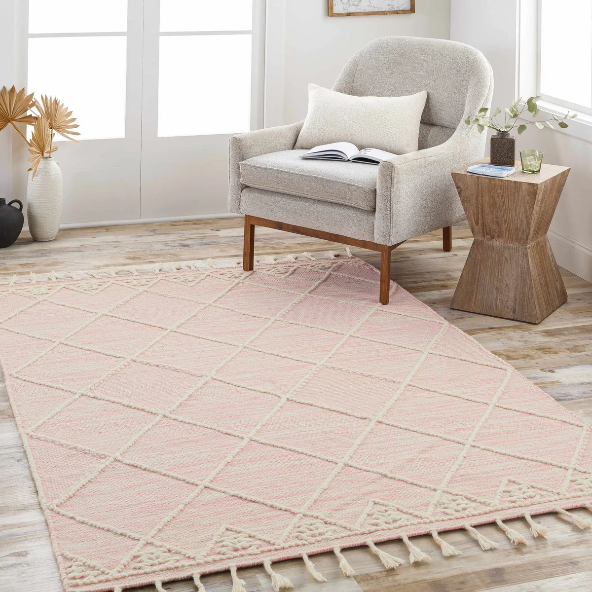Pupukea Tasseled Jute&Wool Rug - Clearance, installed in a room