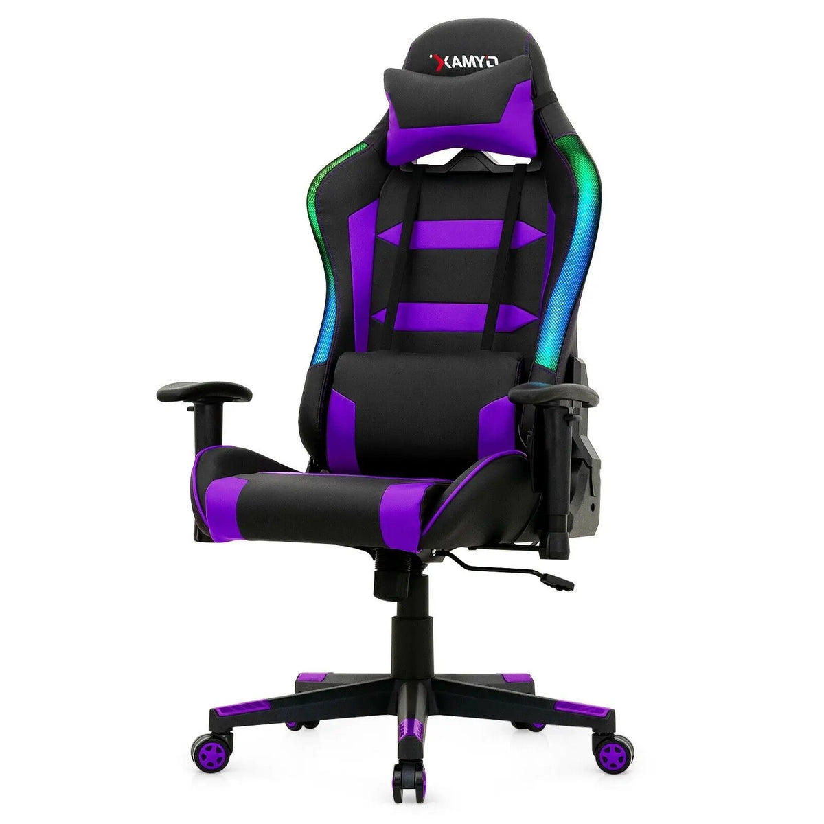 Adjustable Swivel Gaming Chair with LED Lights and Remote, photo 14 of 32